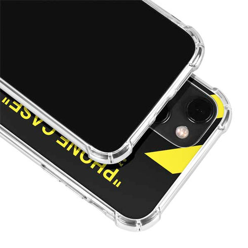 Black and Yellow Stripes iPhone 14 Clear Case
